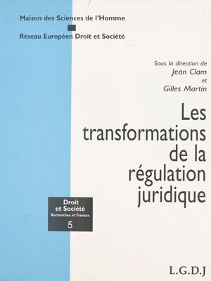 cover image of Les Transformations de la régulation juridique